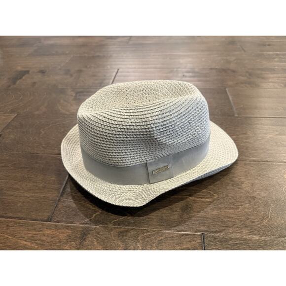 AMIANI Paper Ivory Fedora One Size Hat - Picture 5 of 9